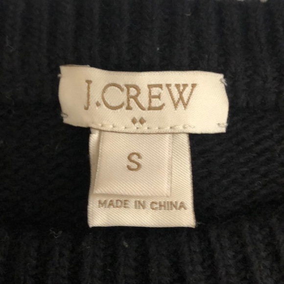 J.Crew Wool Blend Black/White Pullover Sweater Small - Picture 3 of 8